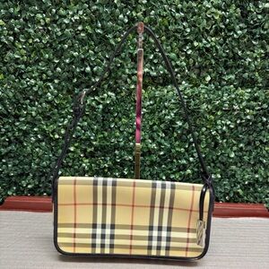 Burberry Haymarket Baguette Shoulder Bag